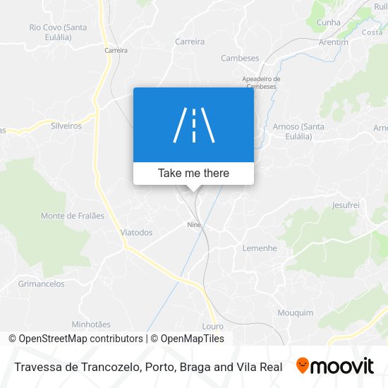 Travessa de Trancozelo mapa