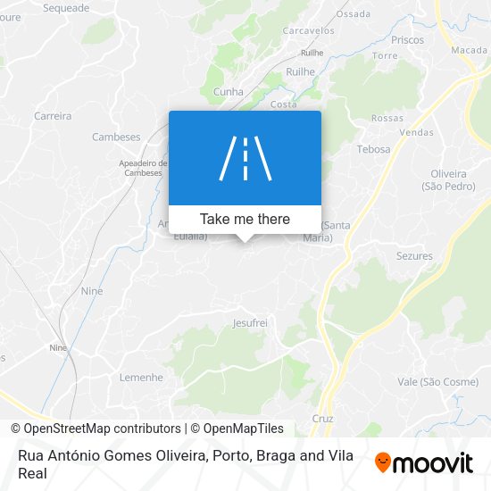 Rua António Gomes Oliveira map