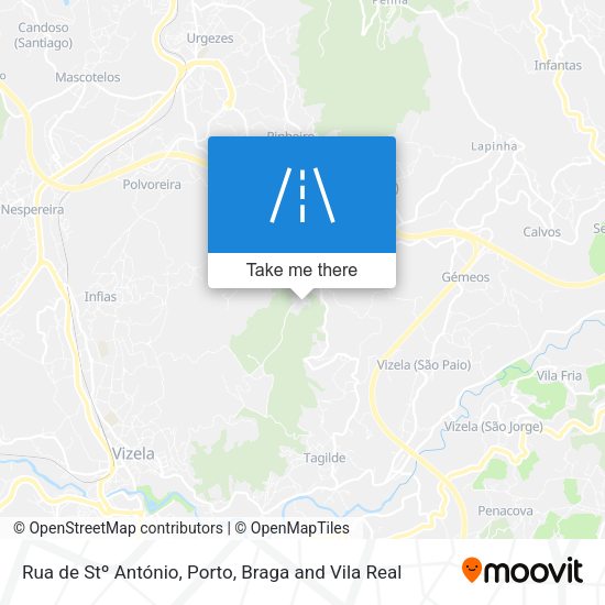 Rua de Stº António mapa
