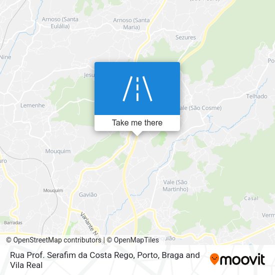 Rua Prof. Serafim da Costa Rego mapa