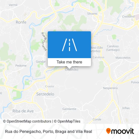 Rua do Penegacho mapa