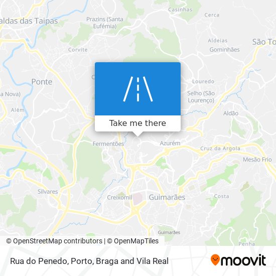 Rua do Penedo mapa