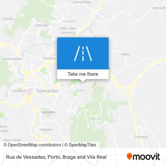 Rua de Vessadas mapa