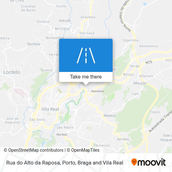 Rua do Alto da Raposa mapa