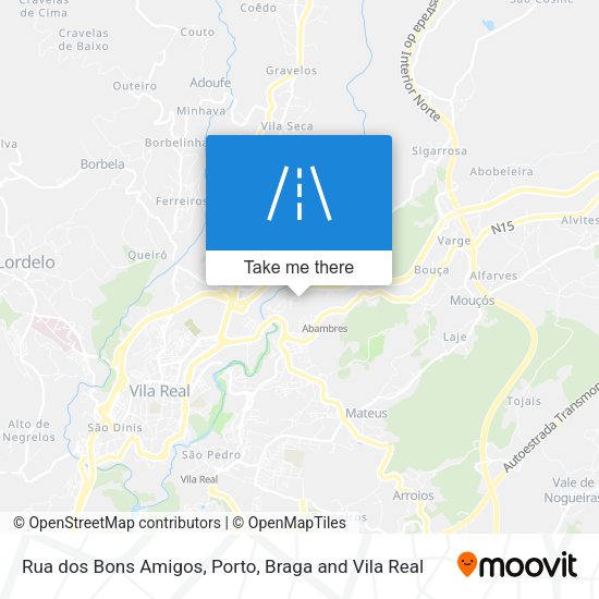 Rua dos Bons Amigos mapa
