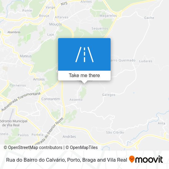 Rua do Bairro do Calvário map