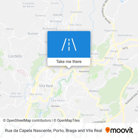 Rua da Capela Nascente mapa