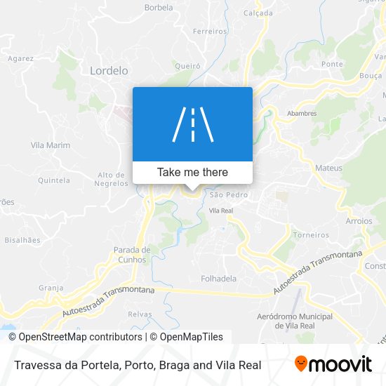 Travessa da Portela mapa