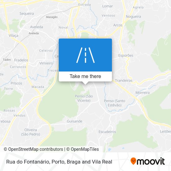 Rua do Fontanário mapa