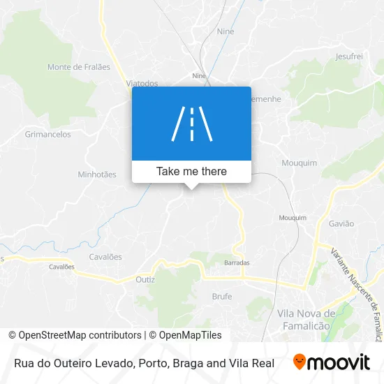 Rua do Outeiro Levado map