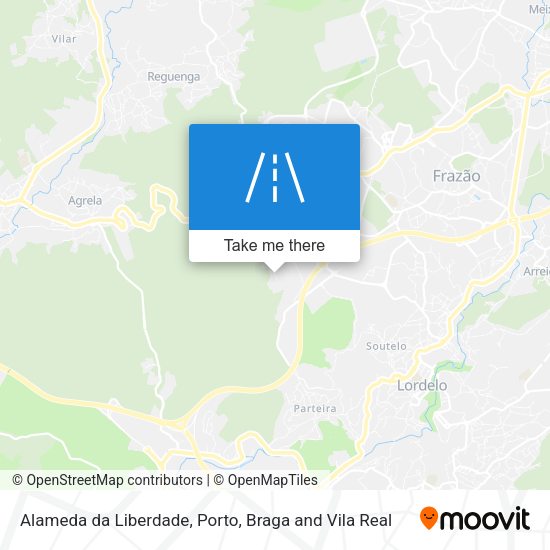 Alameda da Liberdade mapa