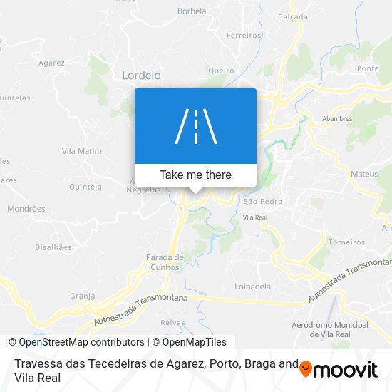 Travessa das Tecedeiras de Agarez mapa