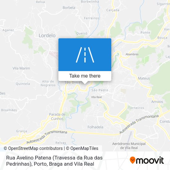 Rua Avelino Patena (Travessa da Rua das Pedrinhas) mapa