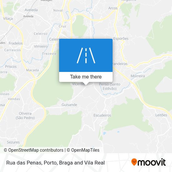 Rua das Penas map