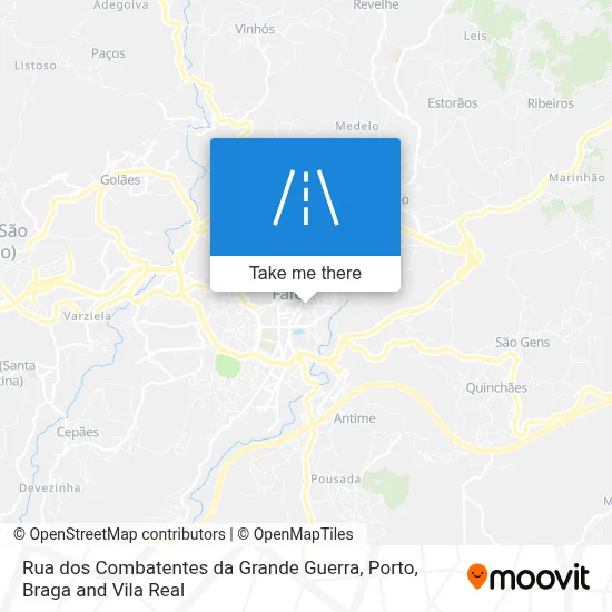 Rua dos Combatentes da Grande Guerra map