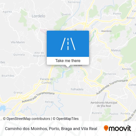 Caminho dos Moinhos mapa