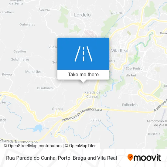 Rua Parada do Cunha map