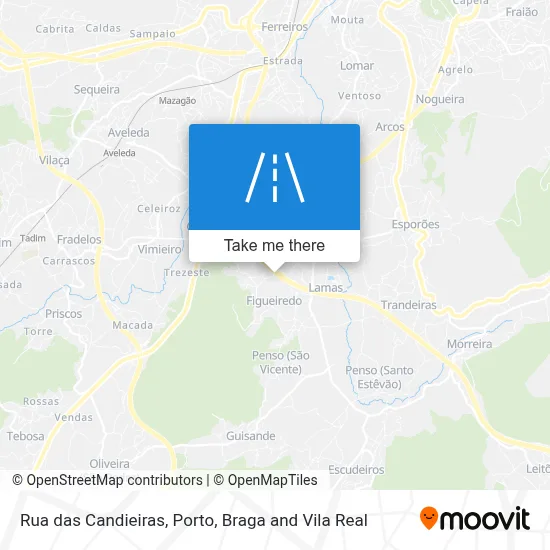 Rua das Candieiras map