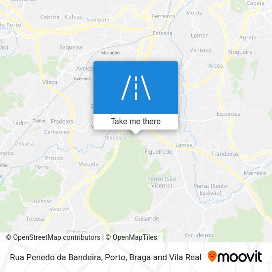 Rua Penedo da Bandeira map