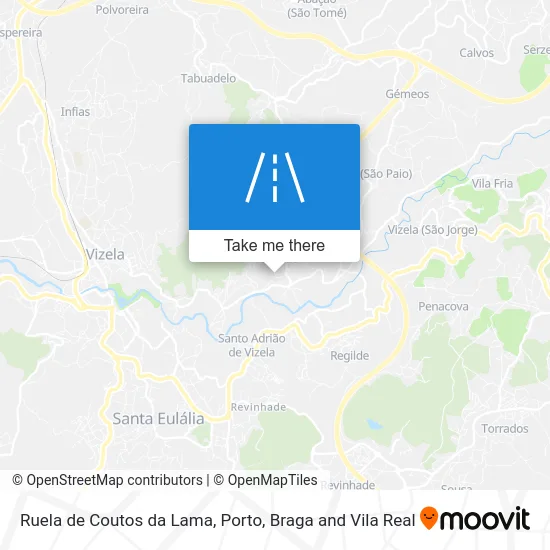 Ruela de Coutos da Lama map