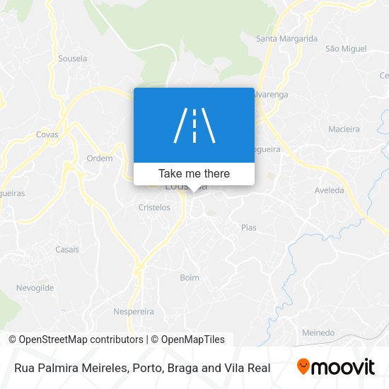 Rua Palmira Meireles mapa