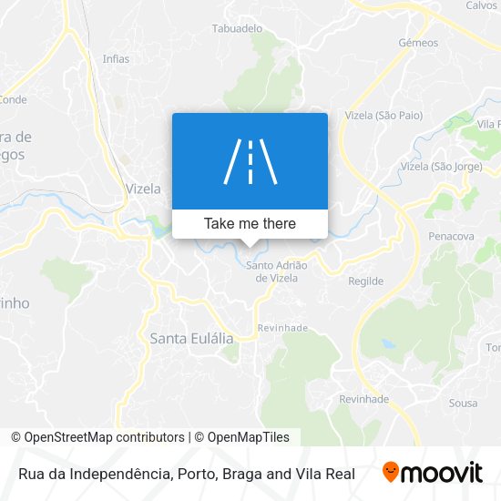 Rua da Independência mapa