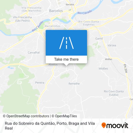 Rua do Sobreiro da Quintão map