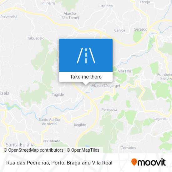 Rua das Pedreiras mapa