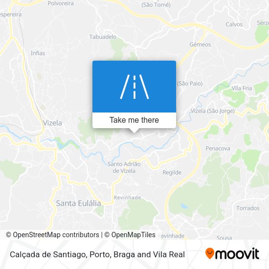 Calçada de Santiago mapa