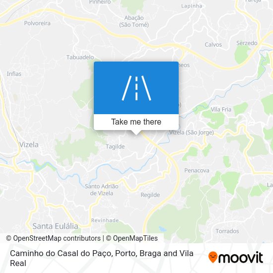 Caminho do Casal do Paço mapa