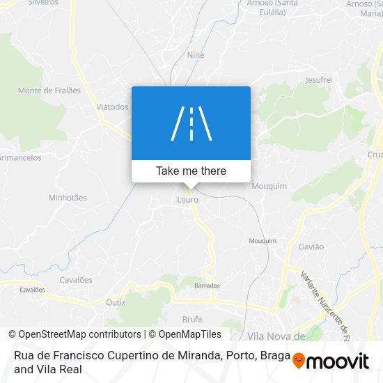 Rua de Francisco Cupertino de Miranda mapa