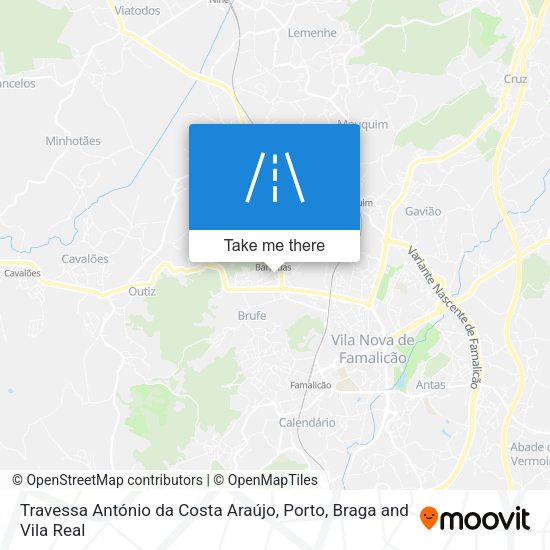 Travessa António da Costa Araújo mapa