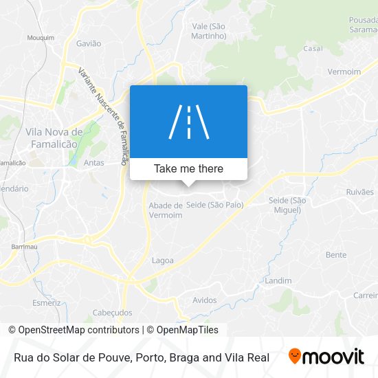 Rua do Solar de Pouve mapa