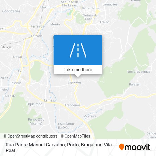 Rua Padre Manuel Carvalho map