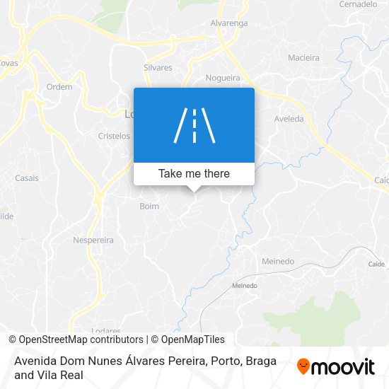 Avenida Dom Nunes Álvares Pereira mapa