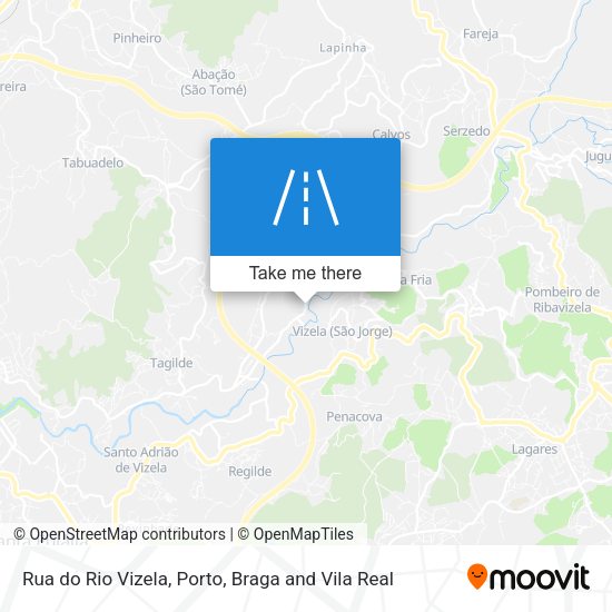 Rua do Rio Vizela mapa