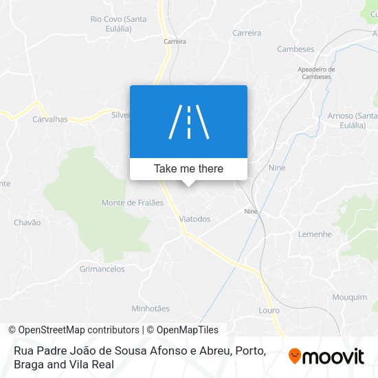 Rua Padre João de Sousa Afonso e Abreu mapa