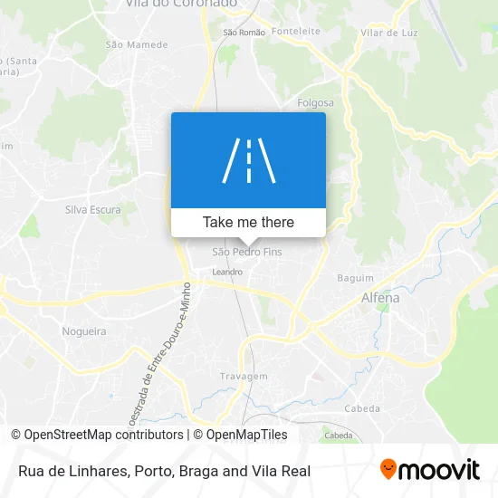 Rua de Linhares map