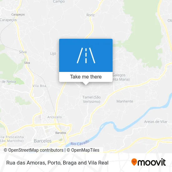 Rua das Amoras map