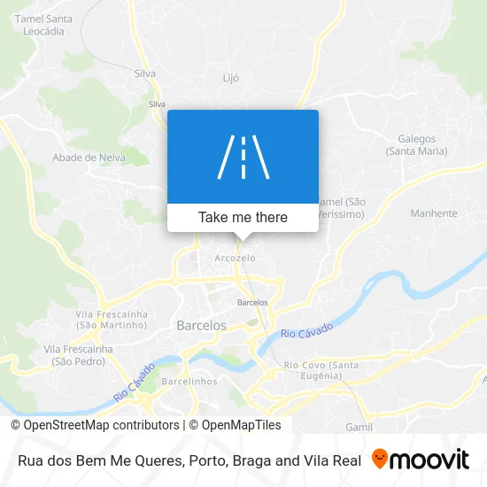 Rua dos Bem Me Queres map