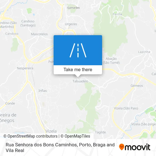 Rua Senhora dos Bons Caminhos map