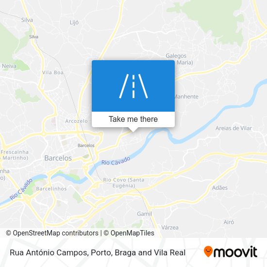 Rua António Campos mapa