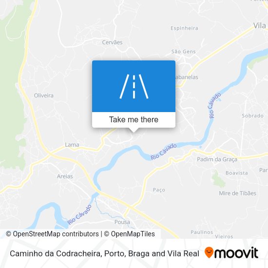 Caminho da Codracheira mapa