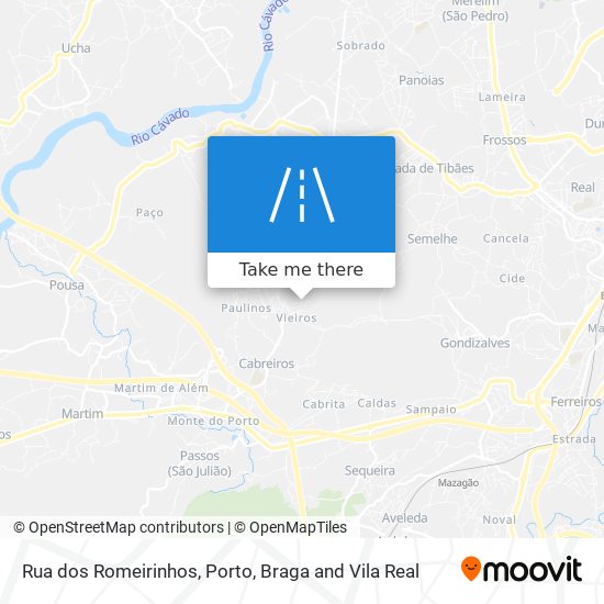 Rua dos Romeirinhos map