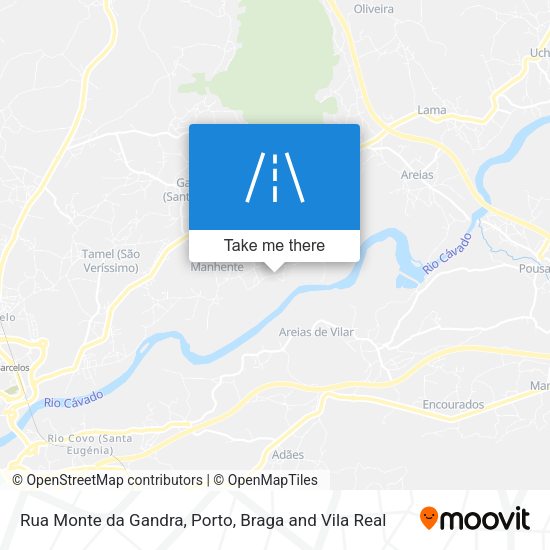 Rua Monte da Gandra mapa
