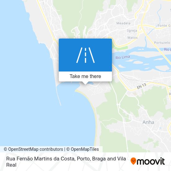 Rua Fernão Martins da Costa mapa