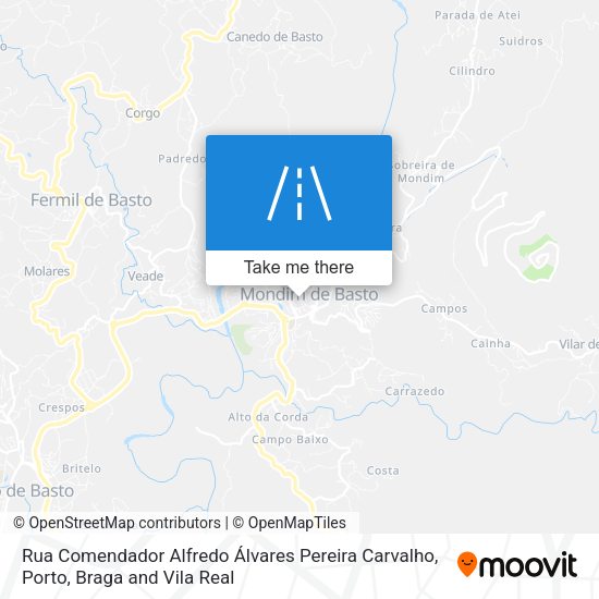 Rua Comendador Alfredo Álvares Pereira Carvalho mapa