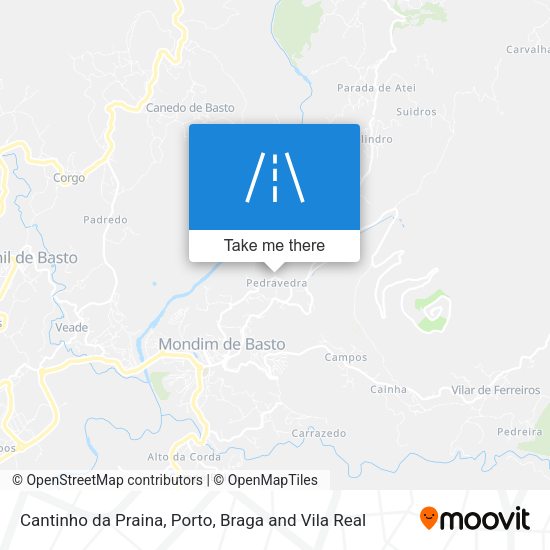 Cantinho da Praina mapa