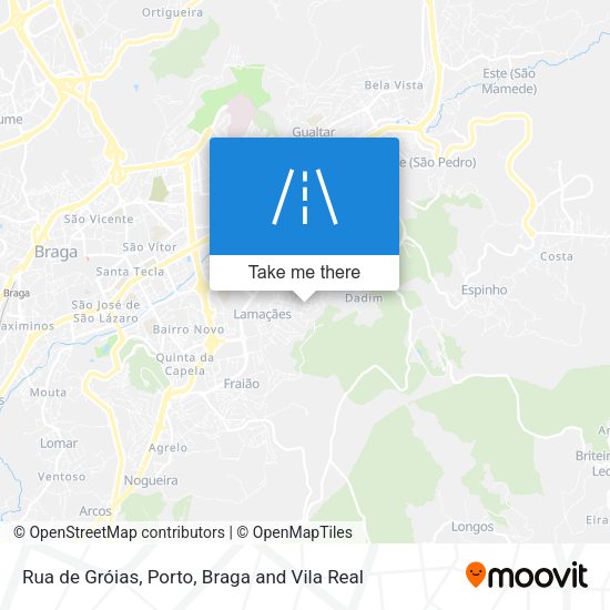 Rua de Gróias mapa