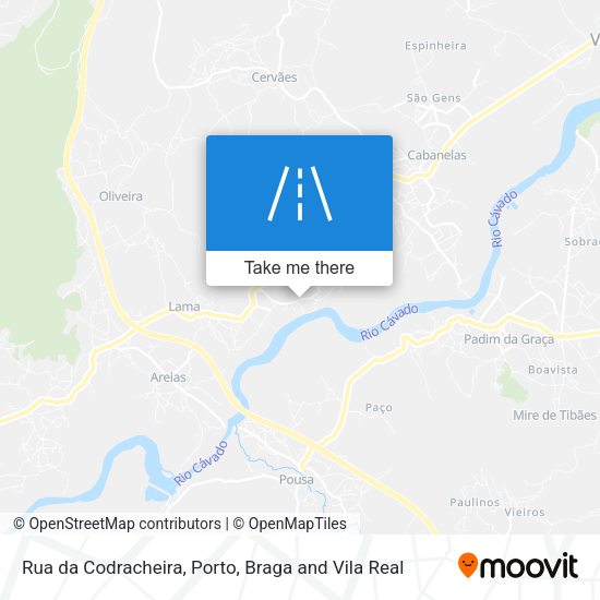 Rua da Codracheira mapa